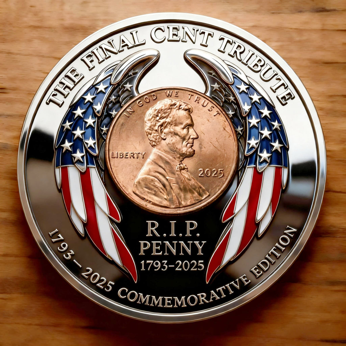THE FINAL CENT 1793–2025 · END OF AN ERA