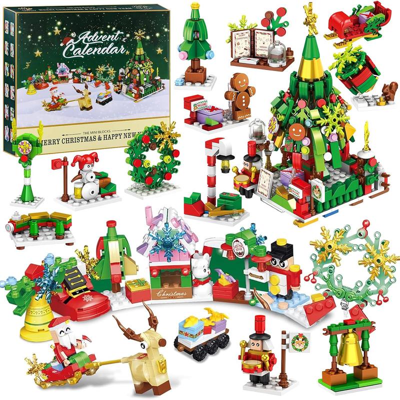 🔥LAST DAY 50% OFF - 🎅 24-Day Christmas Building Block Calendar – Holiday Countdown Toy with Daily Surprise Bricks