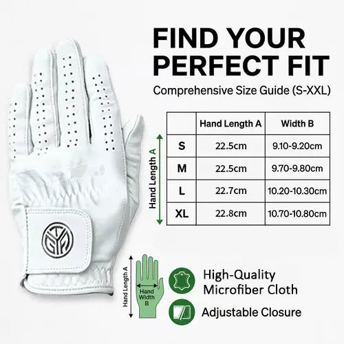 🎁🔥Golf Glove, Lead Hand Specific Grip with Adjustable Closure, Precision Sizing