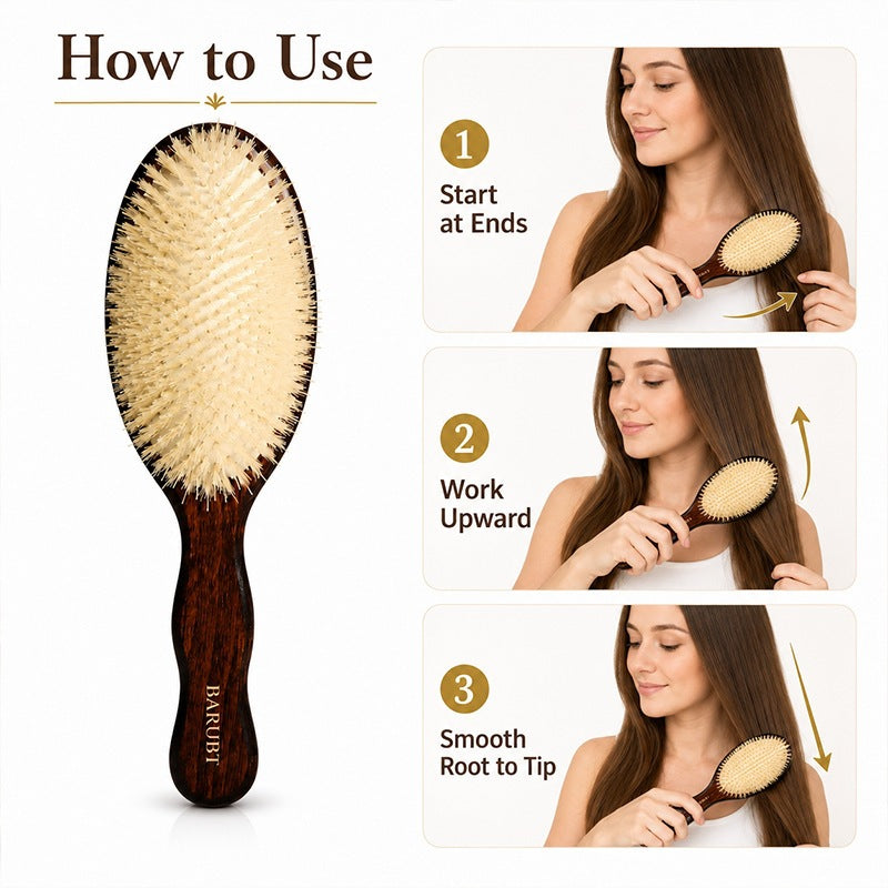 π« THE MERMAID MINI BRUSH πΈ Portable Scalp Massage Cushion Comb for All Hair Types