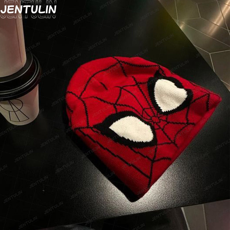 Spider Hero Knit Beanie Hat – Soft Warm Winter Cap for Fans 🕸️🕷️