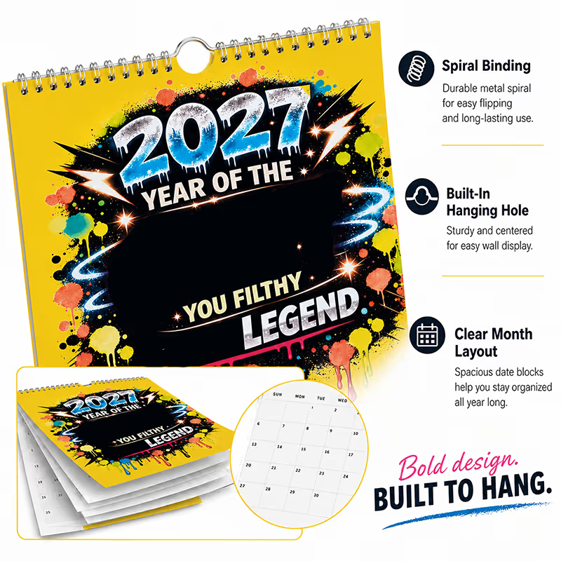 💥Early Bird Sale —🎁2027 Year of the Wall Calendar – Bold Graffiti Humor Calendar📆🌟