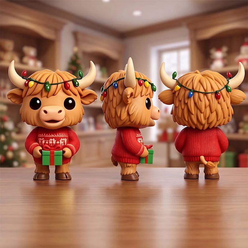š„HOT SALEš„š® Highland Cow Advent Calendar 2027 | Cute 3D Highland Cow Mini Figurines Advent Box