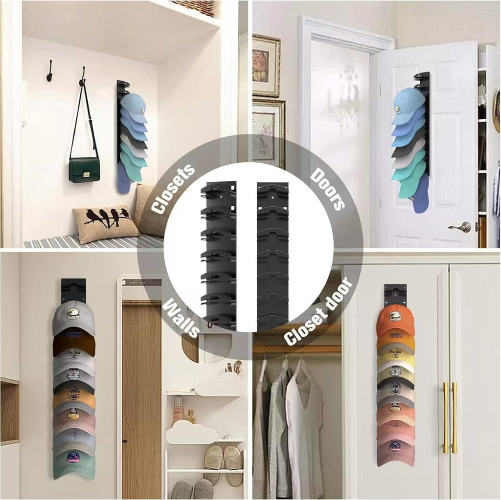 🔥 Hot Sell -Baseball Cap Storage Rack Wall 🔥- Easy Install Wall Hat Rack
