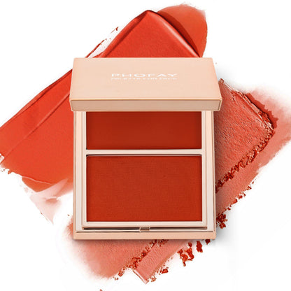 Double-Take Cream & Powder Blush Duo | Long-Lasting 2-in-1 Cheek Color Palette ✨