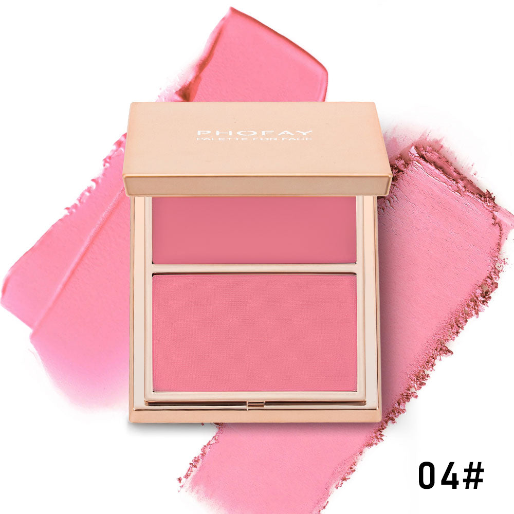 Double-Take Cream & Powder Blush Duo | Long-Lasting 2-in-1 Cheek Color Palette ✨