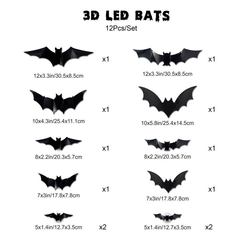 LED Bat Night Light Party Decoration Gift for Halloween