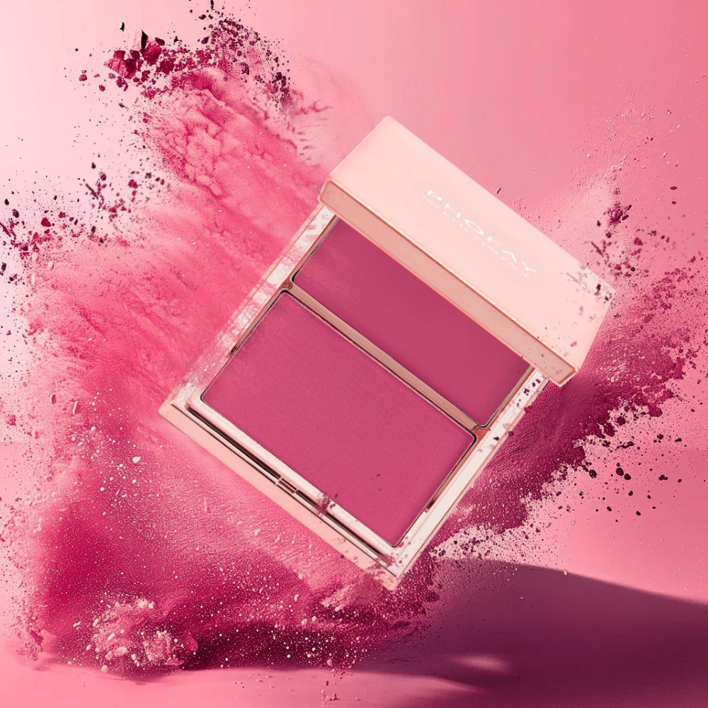 Double-Take Cream & Powder Blush Duo | Long-Lasting 2-in-1 Cheek Color Palette ✨