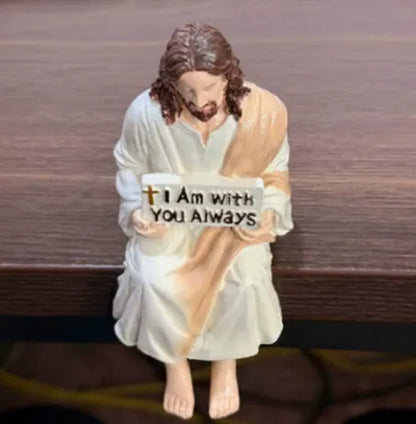 ❤️Handcrafted Jesus Figurine✝️Serene Desk Companion🙏