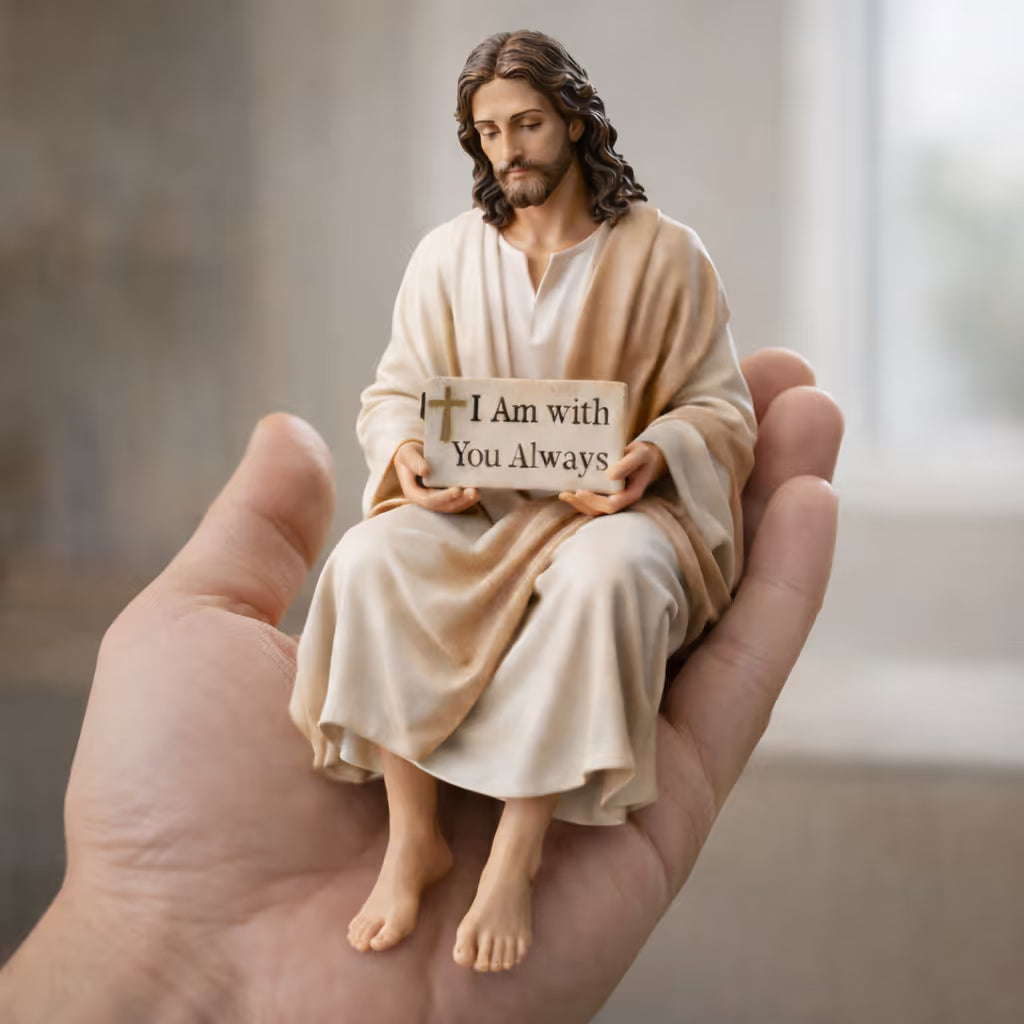 ❤️Handcrafted Jesus Figurine✝️Serene Desk Companion🙏