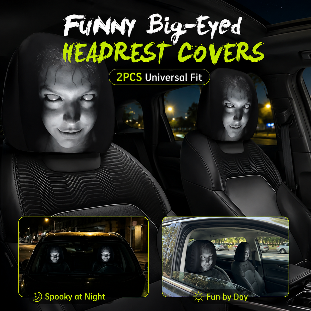 😆 Funny Cartoon Car Headrest Covers