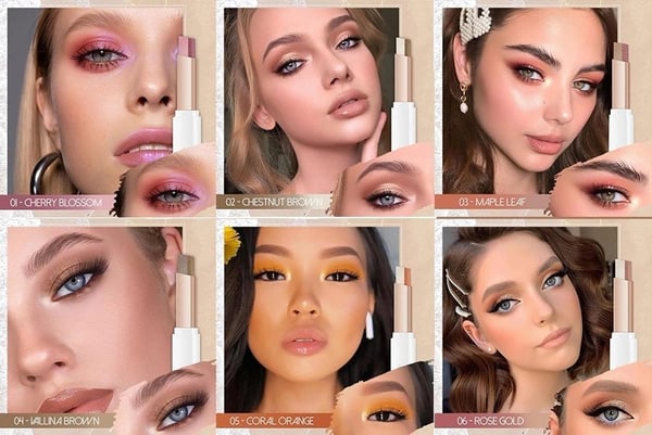 🎉50% OFF! ! ✨ 6-pack two-tone eye shadow pencils