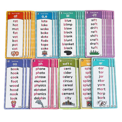 🔥Phonics Word Cards 117 Sound Groups 900+ Rhyming Words Preschool English Discovery Joy