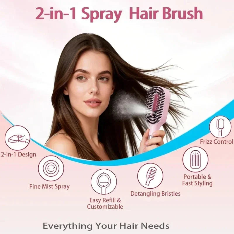 2-in-1 Hydrating Mist Hairbrush