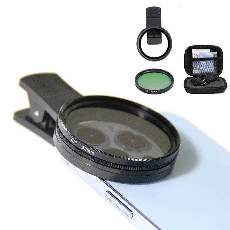 Clip-On CPL Phone Camera Lens Filter Kit – Enhance Your Photos with Professional Effects