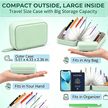 💊Limited Time Offer ! A8 Waterproof 14 Color-Coded Pill Pouches Organizer – Portable Binder-Style Weekly Travel Medicine Storage Case for Pills, Vitamins & Supplements