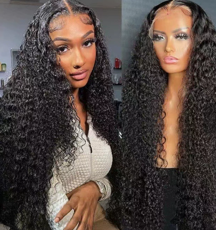 Deep Wave Lace Frontal Human Hair Wig – Natural-Looking with Pre-Plucked Hairline