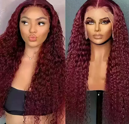 Deep Wave Lace Frontal Human Hair Wig – Natural-Looking with Pre-Plucked Hairline