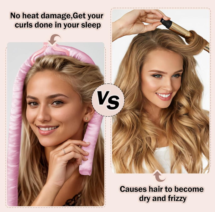 Satin Heatless Curling Rod