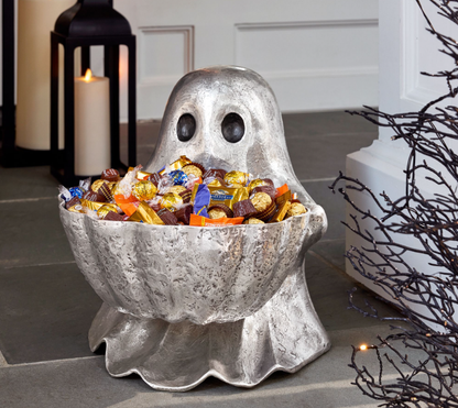 👻🍬Halloween Ghost Candy Bowl, Cute Resin Candy Dish for Halloween Treats, Spooky Candy Holder for Candy, Snacks, Party Table Decor & Home Decoration