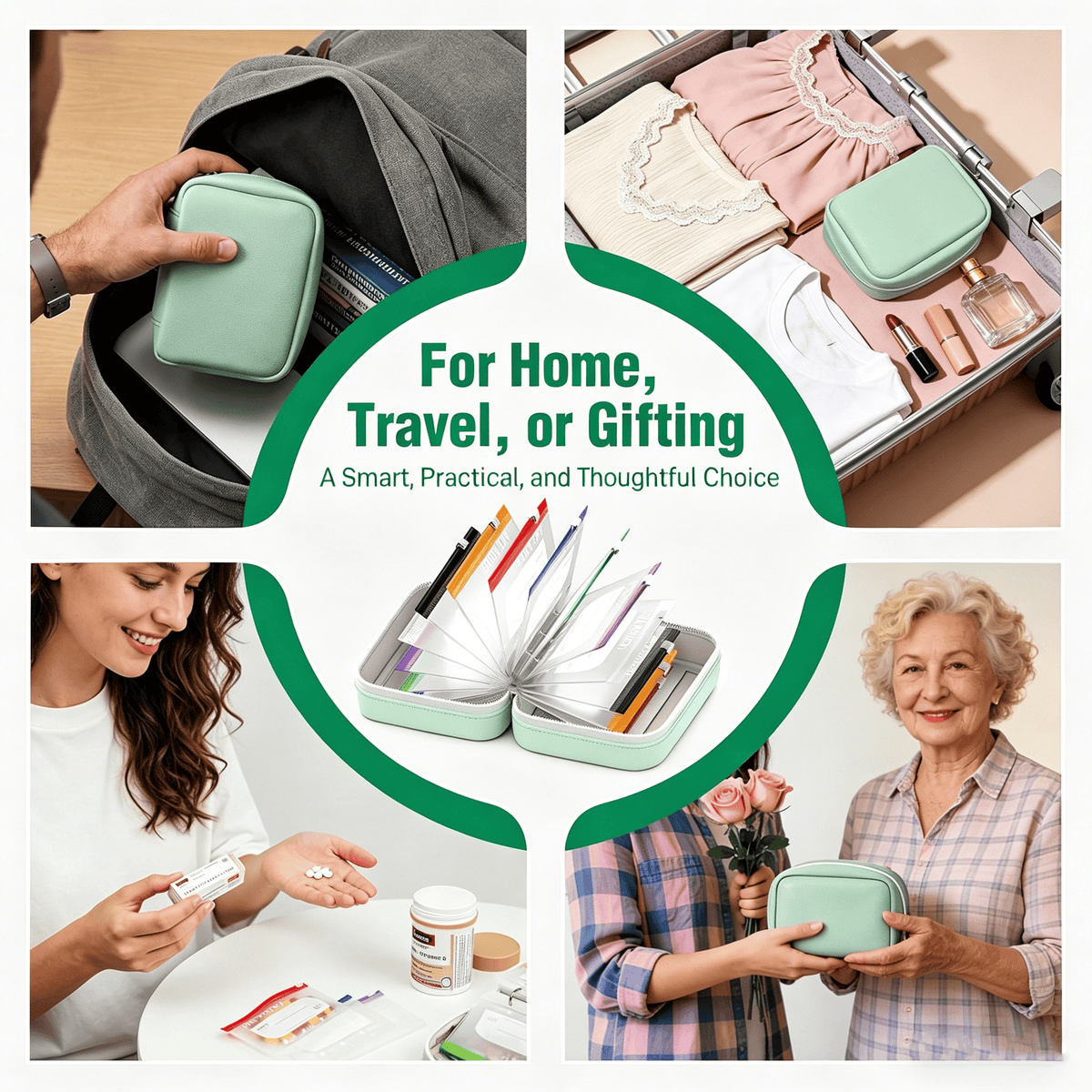 💊Limited Time Offer ! A8 Waterproof 14 Color-Coded Pill Pouches Organizer – Portable Binder-Style Weekly Travel Medicine Storage Case for Pills, Vitamins & Supplements