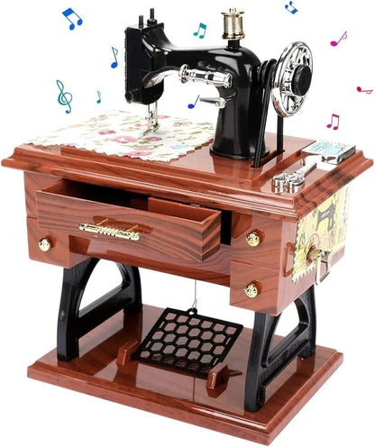 🔥Time Limit Sale 49% OFF - Wood Mini Sewing Machine Music Box
