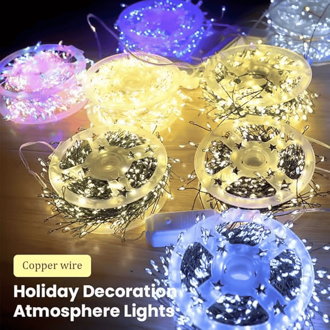 🎁LED Copper Wire Firecracker Light String