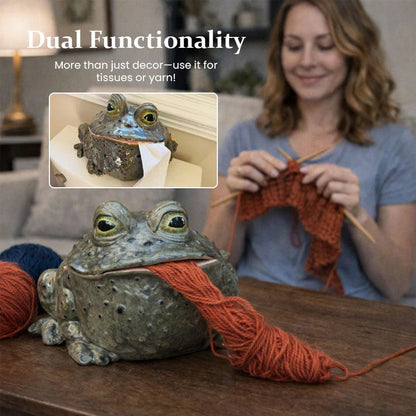🐸🤪 Whimsical Toad Tissue Box Cover｜Hilarious Home Decor