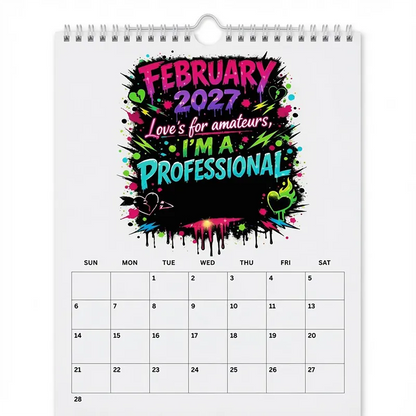 💥Early Bird Sale —🎁2027 Year of the  Wall Calendar – Bold Graffiti Humor Calendar📆🌟