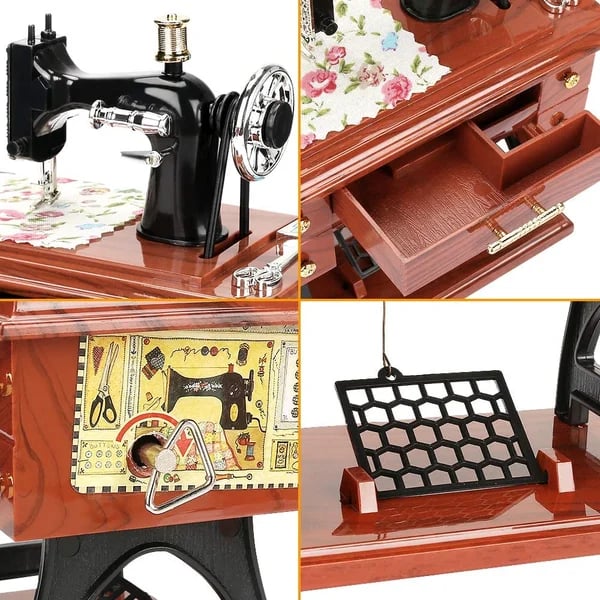 🔥Time Limit Sale 49% OFF - Wood Mini Sewing Machine Music Box