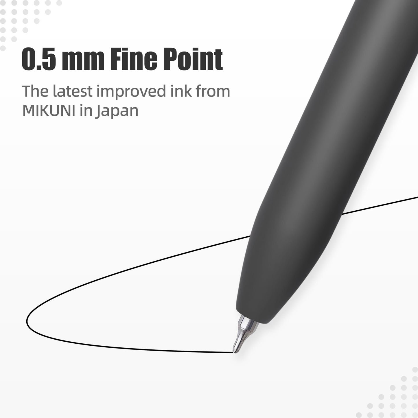 🔥Black Gel Pens, 6Pcs 0.5mm Gel Pens Fine Point, Quick Dry Retractable Gel Pen Set, Smooth Writing Pens for Office Work, Note Taking, Black Ink Pens for Men Women(Black)