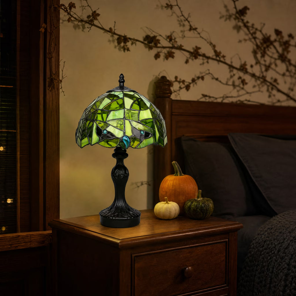 2026 New Halloween Glass Spiderweb Lamp