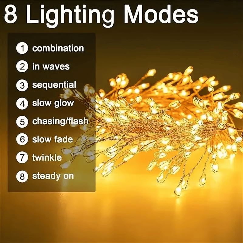 🎁LED Copper Wire Firecracker Light String