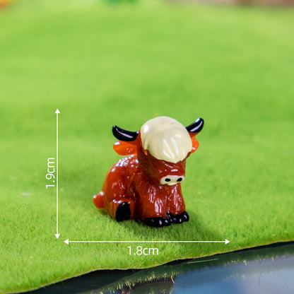 🐂🥚Easter Egg Hunt Alternative: Mini Highland Cow Figurines for Hide & Seek - Adorable Resin Cow Decorations for Party Favors, Easter Basket Stuffers & Home Decor💕