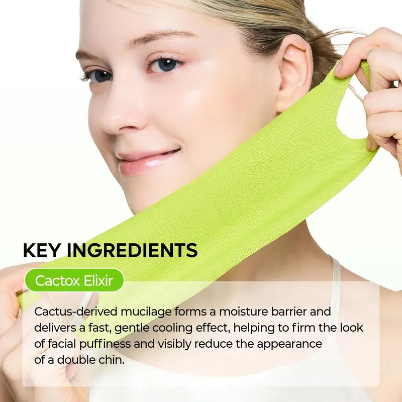 V-LIFTING MEWING BAND with Cactus Cooling Reduce Puffiness & Pore Tightening for Visible Pore Care Skin Repair🎁