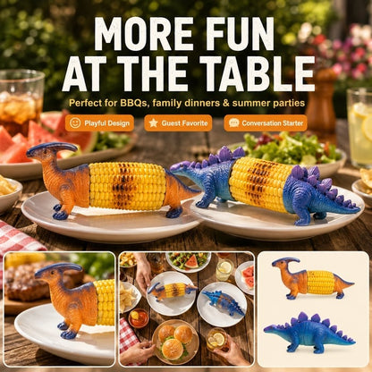 🌽🦖 Dinosaur Corn Holders – Cute Novelty Corn on the Cob Holders for BBQ & Summer Parties