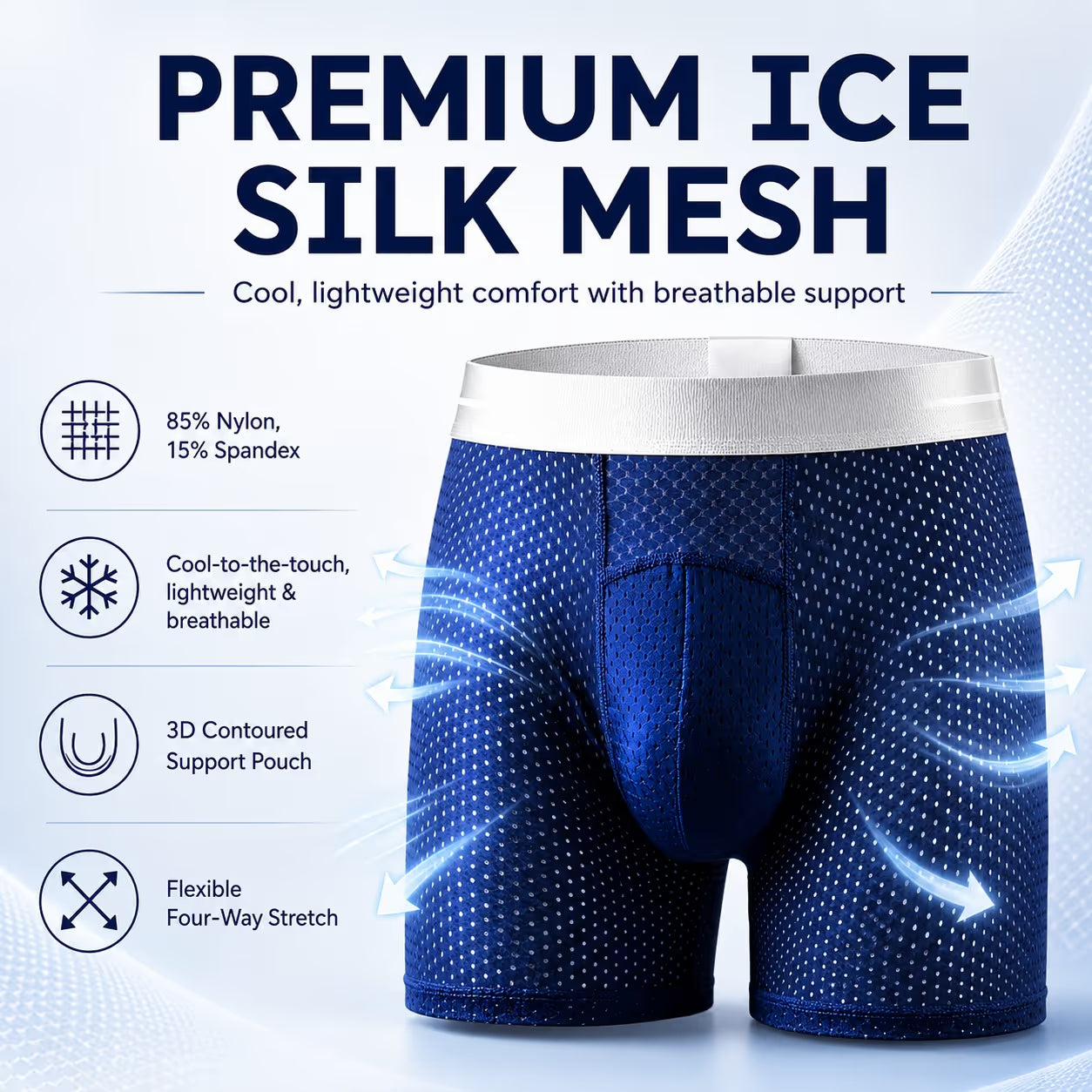 🏆45K+ SOLD 🔥2026 HOT SALE  AirSorbTM Premium All-Day Comfort IceSilk Mesh Men's Boxer