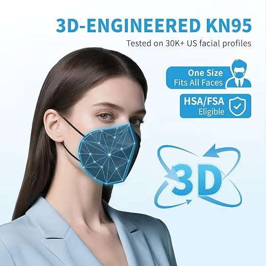 🔥🥇KN95 Mask 🛡️5-layer Breathable Design