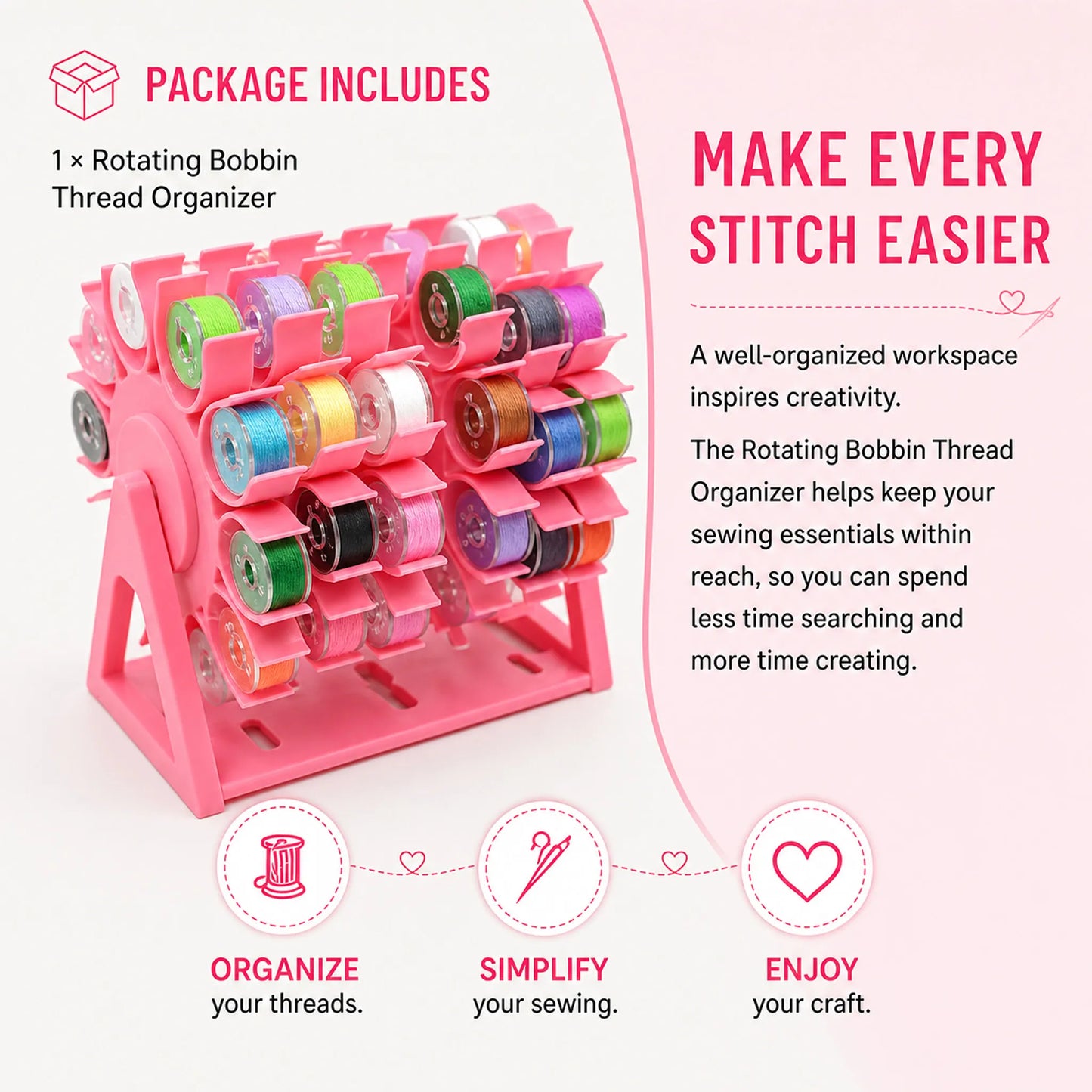 🧵Rotating Bobbin Thread Organizer
