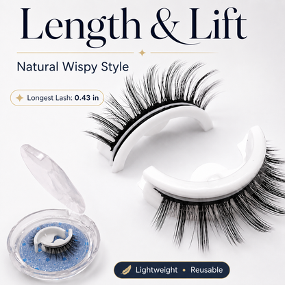 No-Glue Self-Adhesive Reusable Lashes😍