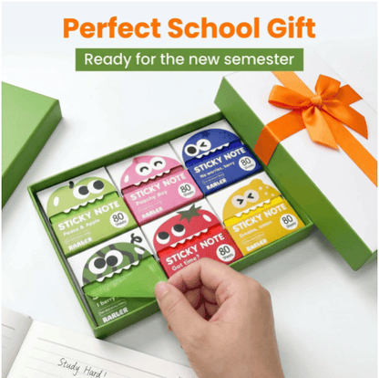 Cute Fruit Monster Pop-Up Sticky Notes