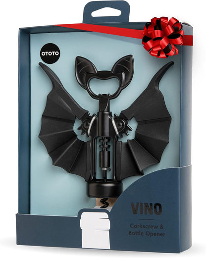 Gothic-Style Vino Spooky Bat 2-in-1 Wine & Beer Opener