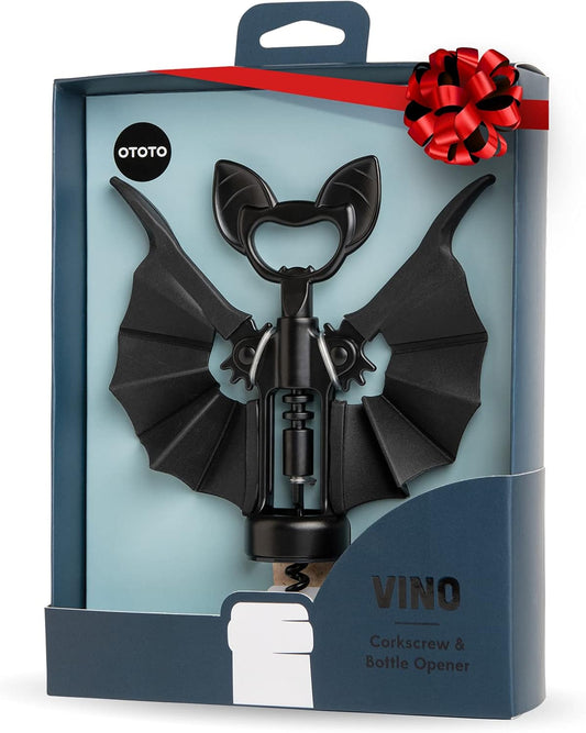 Gothic-Style Vino Spooky Bat 2-in-1 Wine & Beer Opener