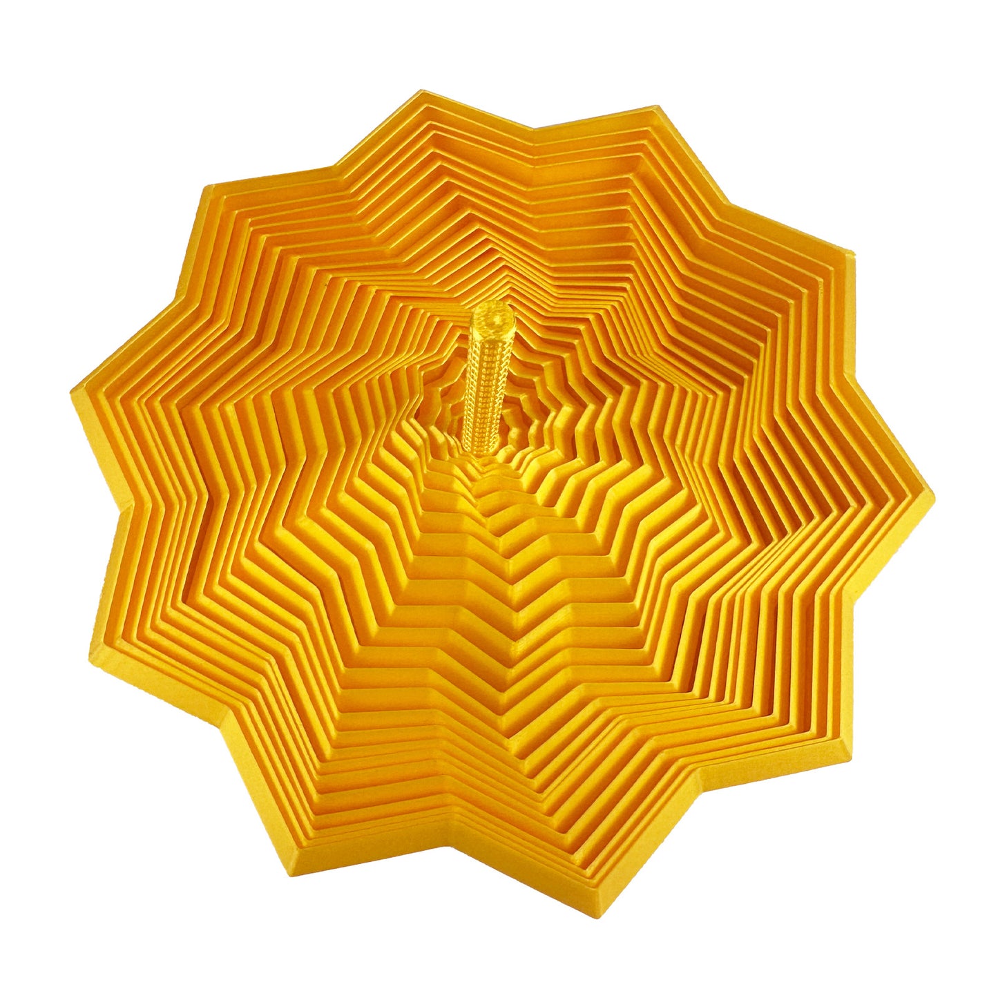 3D Printed Expanded Sensory Fidget Star - Sensory Fidget Star with Handle, Colorful Whirling Spiral Design
