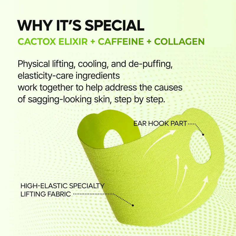 V-LIFTING MEWING BAND with Cactus Cooling Reduce Puffiness & Pore Tightening for Visible Pore Care Skin Repair🎁