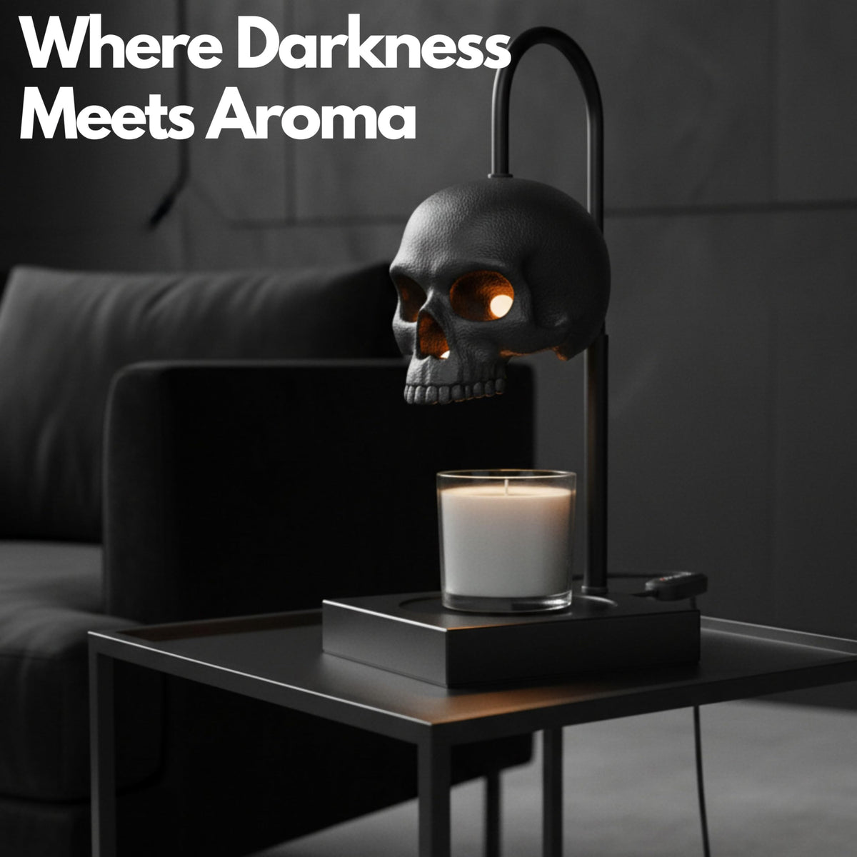 Nomnu Gothic Skull Candle Warmer Lamp | Spooky Halloween Decor & Flame-Free Wax Melter for Home Fragrance 💀🕯️👻