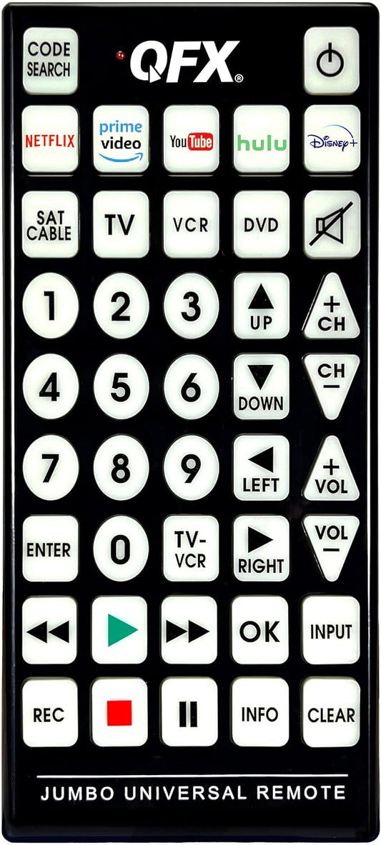 REM-115 8 in 1 Large Jumbo Universal Remote Control