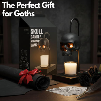 Nomnu Gothic Skull Candle Warmer Lamp | Spooky Halloween Decor & Flame-Free Wax Melter for Home Fragrance 💀🕯️👻