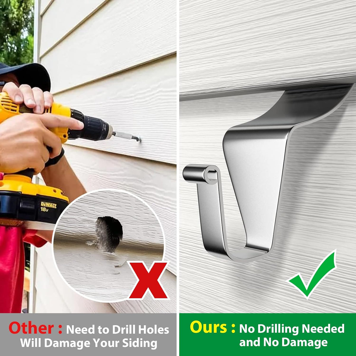 10 Pack Vinyl Siding Hooks