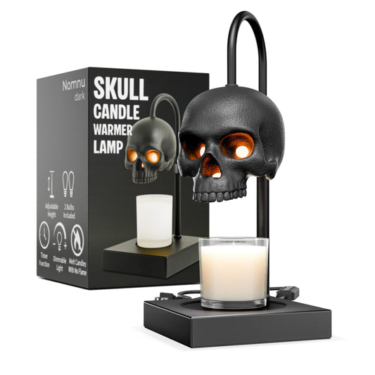 Nomnu Gothic Skull Candle Warmer Lamp | Spooky Halloween Decor & Flame-Free Wax Melter for Home Fragrance 💀🕯️👻